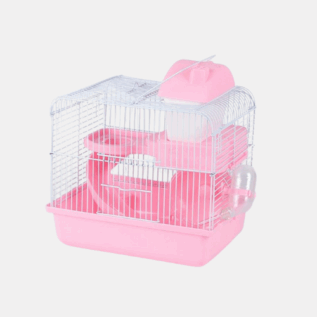 My Pet House - Pink Mini Castle 2-Story Hamster Cage (24x18x31cm)